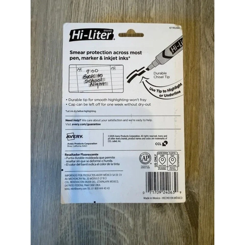 Chisel Tip Sharpie Black Markers & Assorted Highlighters 8 count New Stock